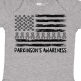 thumbnail image 4 of Inktastic Parkinson's Awareness Gray Ribbons and Flag Boys or Girls Baby Bodysuit, 4 of 5
