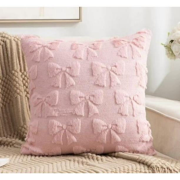 Funda de almohada navideña con lazo para sofá, sin relleno, ideal para Pascua, regalo para hombre, regalo para mujer, cojines decorativos.