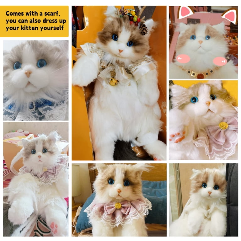 Chongker Realistic Cat-shaped Plushie Backpack, Handcrafted 