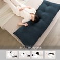 thumbnail image 3 of ANMINY Triangular Headboard Pillow with Side Pockets, Bed Rest Reading Pillow, Removable & Washable Cover, Wheat Ear Velvet Texture for Twin Beds, 3 of 8