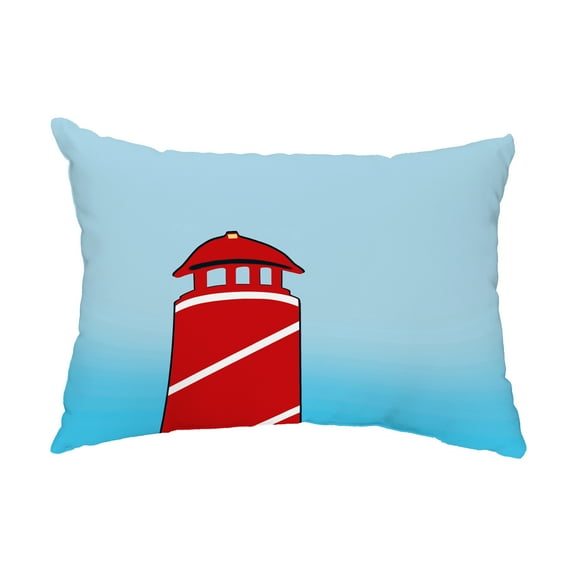 Simply Daisy, 14" x 20" Safe Harbor Red Decorative Nautical Outdoor Pillow