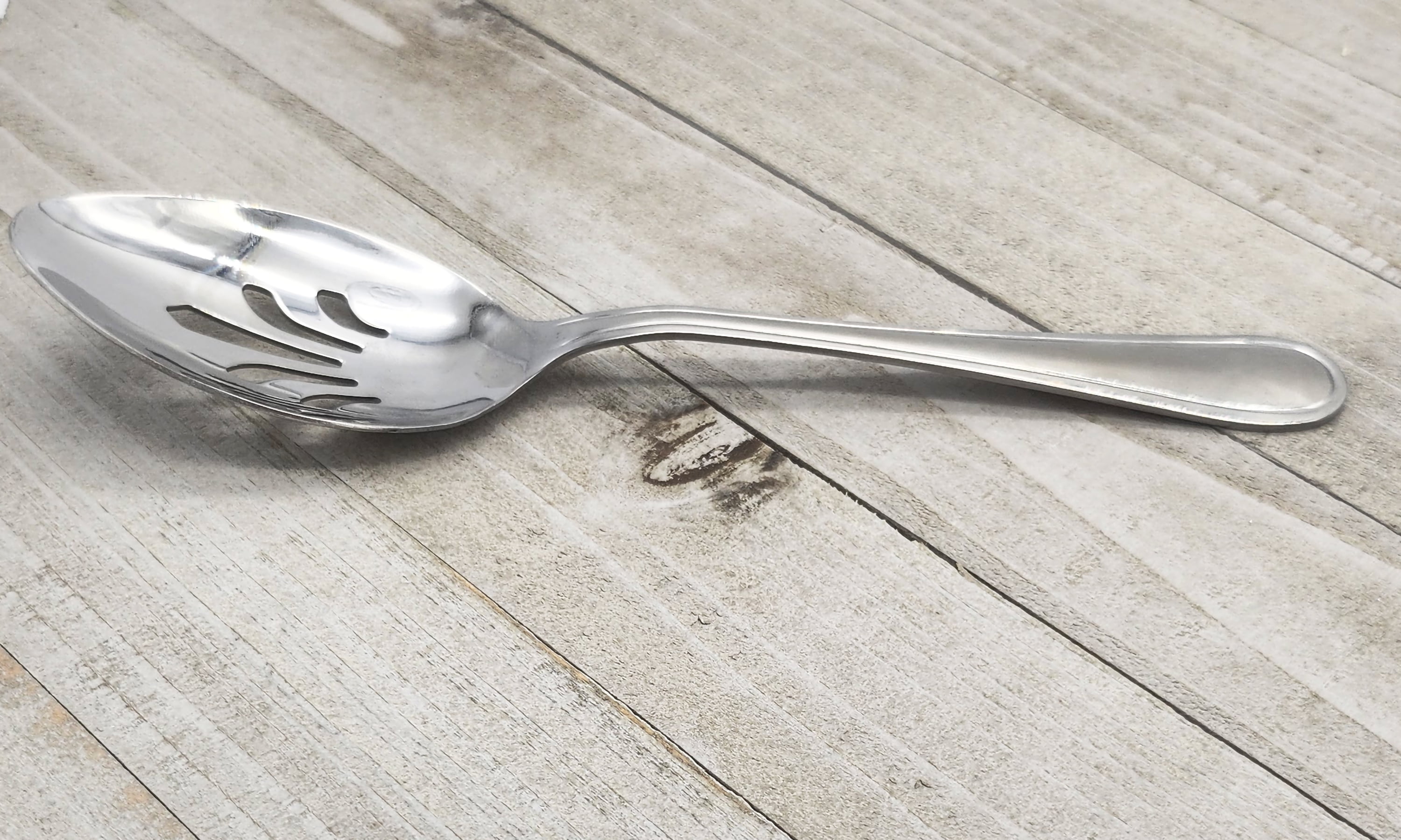 Mainstays Stainless Steel Slotted Serving Spoon, Silver, 1-Piece