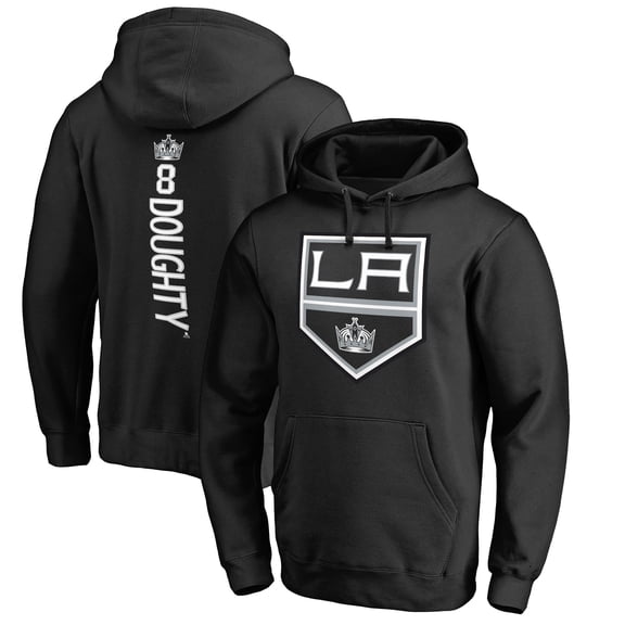 Men's Drew Doughty Black Los Angeles Kings Backer Name & Number Pullover Hoodie