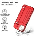 thumbnail image 5 of Nalacover Wallet Case for iPhone 13, Business PU Leather Unique Design Wristband Kickstand Credit Card Holder Slots Shockproof Scratch Resistant Phone Case for iPhone 13,Red, 5 of 6