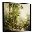 thumbnail image 2 of Designart "Vintage Bamboo Jungle Scene" Floral Framed Wall Art - Green Bamboo Entryway Framed Wall Art, 2 of 6