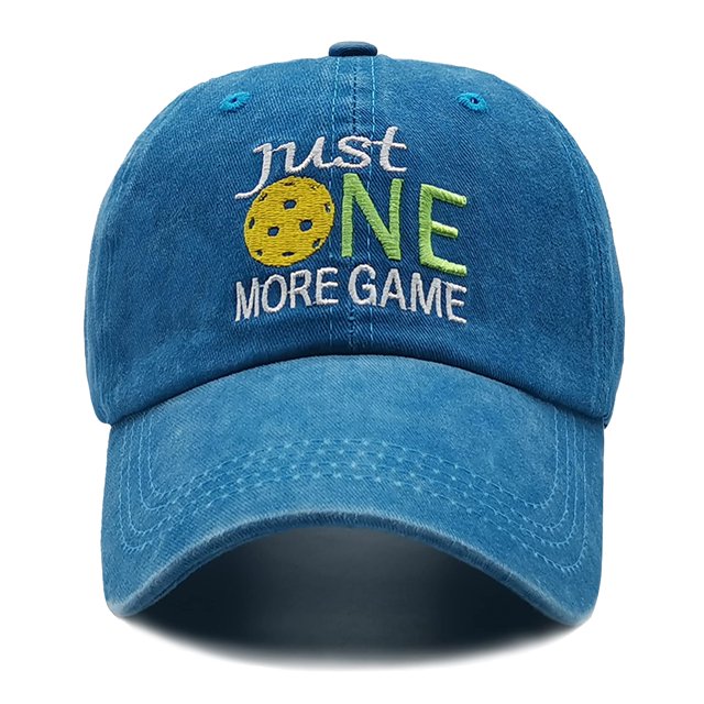 Embroidered Pickleball Hat for Men Women, Pickle Ball Gifts, Adjustable Washed Baseball Cap
