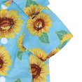 thumbnail image 3 of Camiseta para mascotas de algodón suave y lindo estampado de flores de sol, chaleco de verano para perros a la moda, ropa para cachorros y gatos, 3 of 8