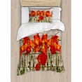 thumbnail image 3 of Ambesonne Close Line of Poppy Petals Field Meadow Summer Sun Plant Floral Theme Duvet Cover Set, 3 of 3