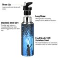 thumbnail image 3 of Yayeee 20oz Insulated Water Bottle Double Wall Stainless Steel with Flip Straw Lid, Blue Butterfly, 3 of 7
