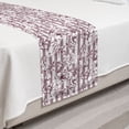 thumbnail image 2 of Floral Bed Runner, Continuous Romance Blossoming Wild Peonies on Grunge Stripes, Decorative Accent Bedding Scarf for Hotels Homes and Guestrooms, Twin, Grey Pink Warm Taupe, by Ambesonne, 2 of 2