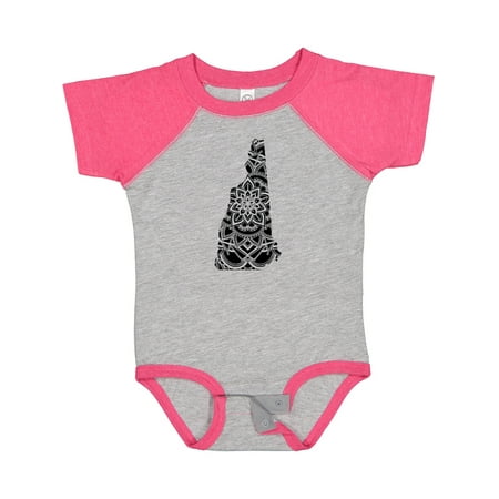 

Inktastic New Hampshire Silhouette Mandala Gift Baby Boy or Baby Girl Bodysuit