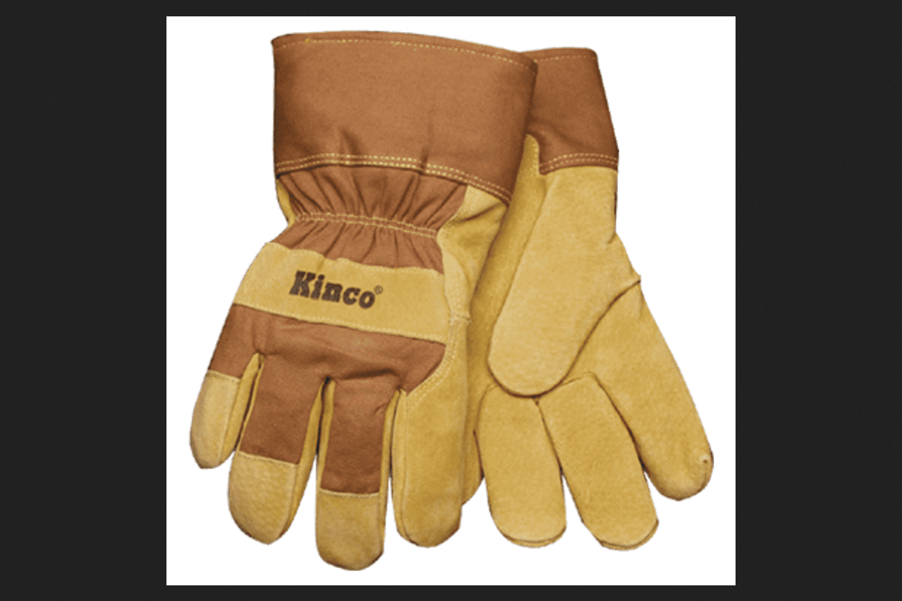 Kinco Mens Outdoor Pigskin Leather Work Gloves Work Gloves Gold M