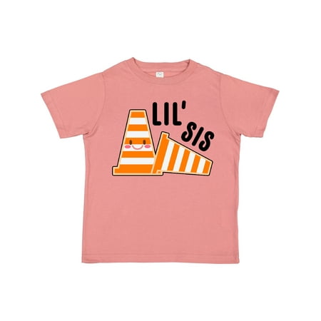 

Inktastic Lil Sis with Construction Cones Gift Toddler Toddler Girl T-Shirt