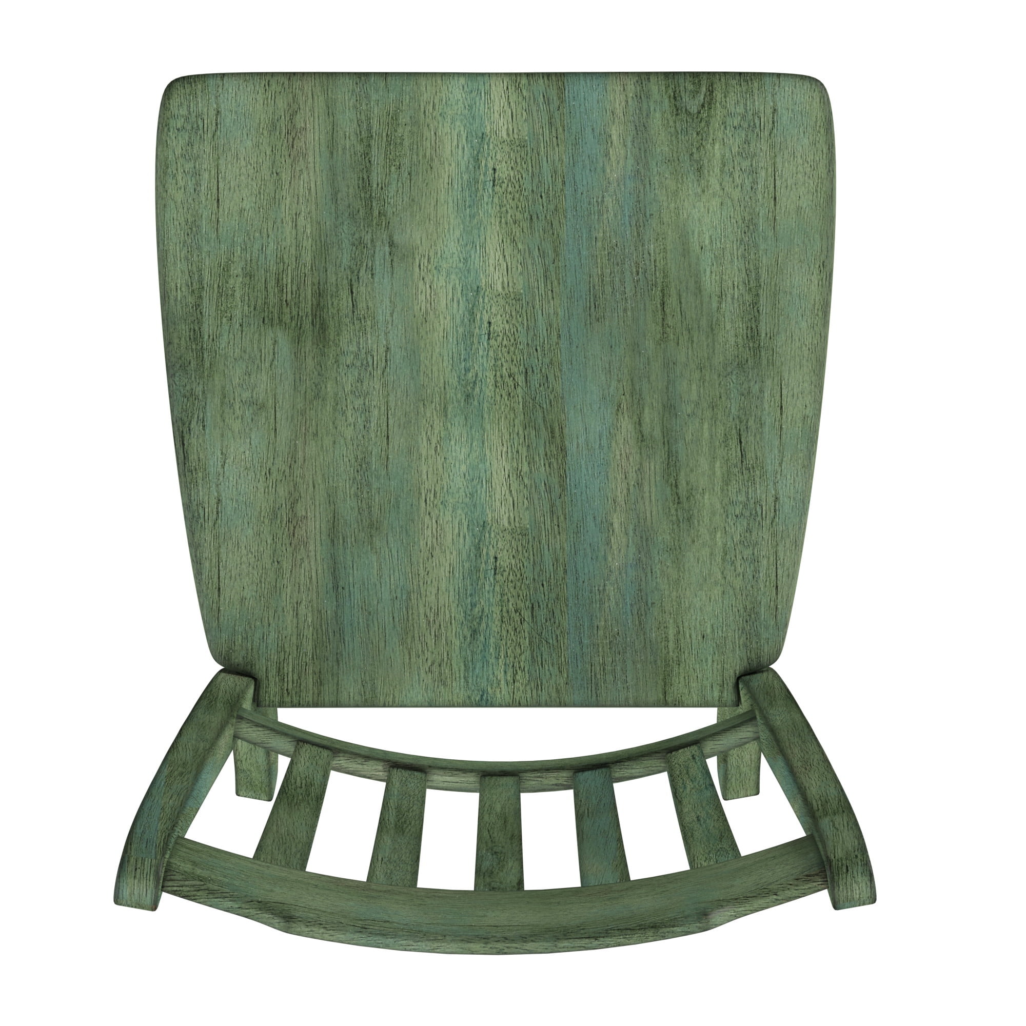 Weston Home Farmhouse Slat Back Wood Dining Chairs, Set of 2, Antique Sage Green