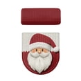 thumbnail image 2 of HELLHERO Santa Claus Decorations Elastic Fabric Toilet Seat Protector & Reusable Toilet Lid Dust Cover Set & Elastic Bottom for Household Elastic Edge, 2 of 8