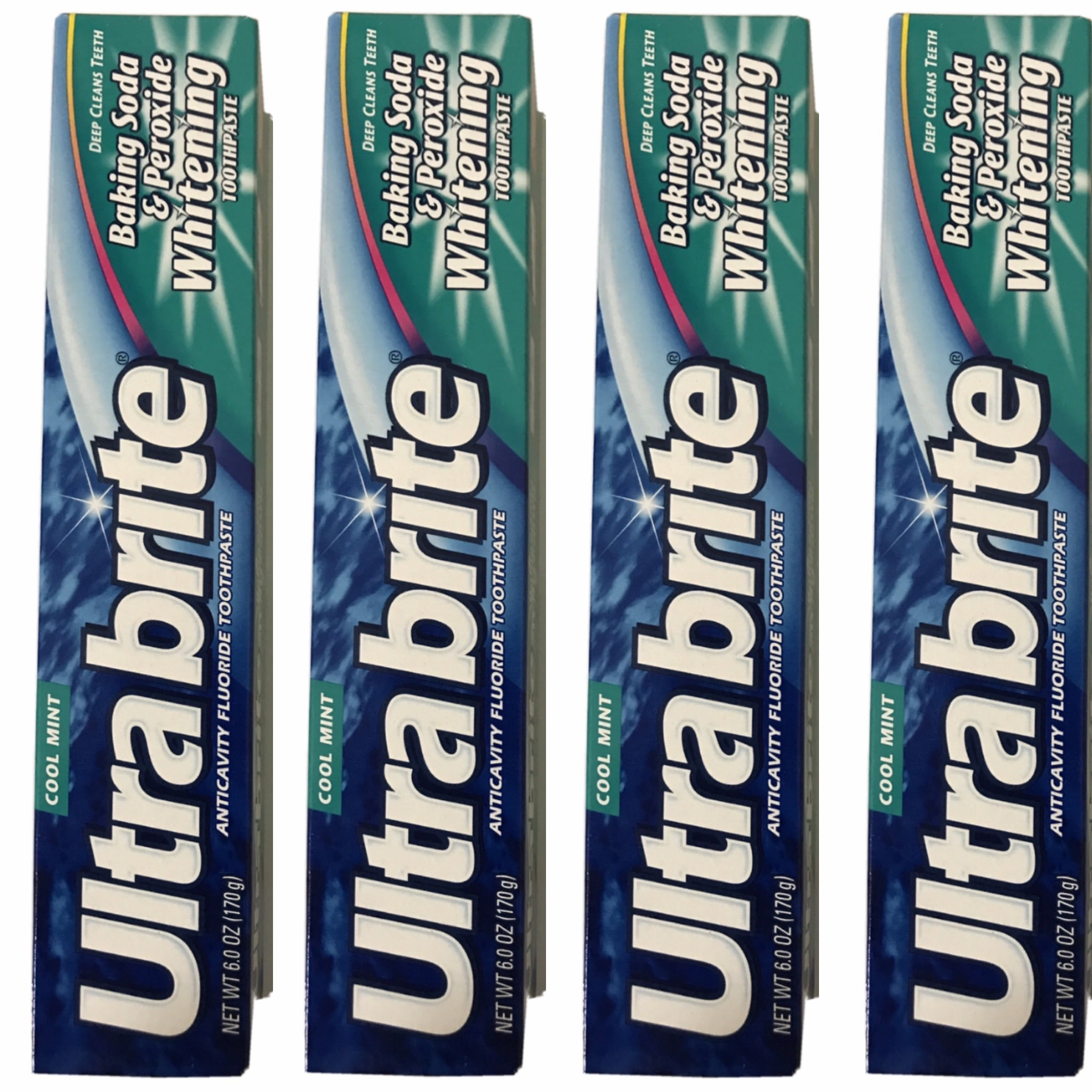 4 Packs Ultrabrite Baking Soda And Peroxide Whitening TOOTHPASTE Cool