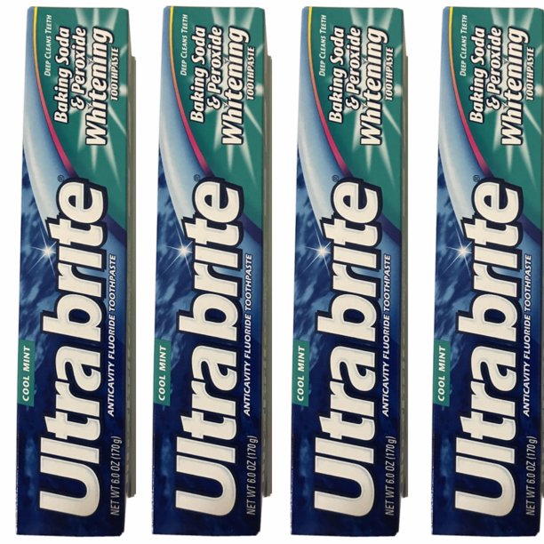 4 Packs Ultrabrite Baking Soda And Peroxide Whitening TOOTHPASTE Cool