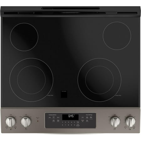 GE - 5.3 Cu. Ft. Self-Cleaning Slide-In Electric Range - Slate