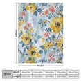 thumbnail image 4 of Chilfamy Yellow Blue Grey Bright Flower Blanket, Soft Blankets Flannel Bed Throw Cozy Lightweight  Gifts for Women Girls Sofa Couch Bedroom Living Rooms Warm All Season, Home Decor, 4 of 6