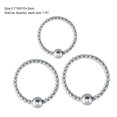 thumbnail image 3 of Nose Piercing Hoops Decorative 3PCS Stainless Steel Circle Lip Rings Nose Rings, 3 of 10
