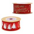 thumbnail image 2 of Holiday Ribbons for Crafts Decoration Bouquet Decoration Women Families Red 500.00X2.50X0.01CM Polyester Thin Ribbon 2 Rolls, 2 of 3
