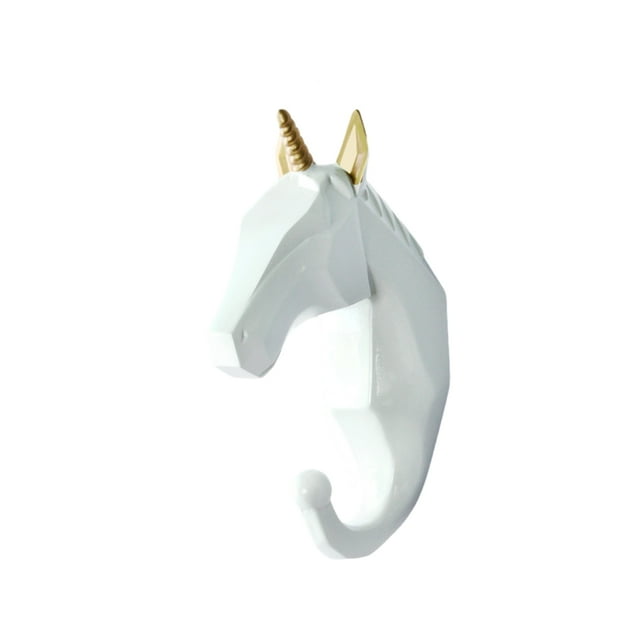 maskred Animal Head Coat Hook Easy Installation And Wide Application For In Organizing White gold (horse) 2Set