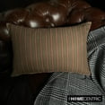 thumbnail image 3 of Striped Oblong Lumbar Pillow Cover, 12" x 24" Green Cotton Pillowcase, Modern Striped Farmhouse Oblong Pillow Cover For Sofa Couch, Hotels, Living Room, Bed Room - Parallel Stripes Green, 3 of 9