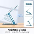 thumbnail image 4 of Adjustable Laptop Stand Ergonomic with Rotating Base Foldable & Portable Laptop Riser Compatible with MacBook Dell HP Lenovo and Other Laptops (Silver), 4 of 8