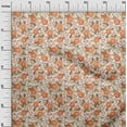 thumbnail image 3 of oneOone Cotton Poplin Orange Fabric Florals Sewing Craft Projects Fabric Prints By Yard 56 Inch Wide, 3 of 5