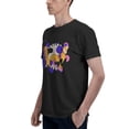 thumbnail image 4 of Men Latin Alphabet Doodle T-Shirt Premium 100% Cotton Short Sleeve T Shirt Crew Neck Casual Tee Shirt,Black,L, 4 of 6