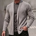 thumbnail image 2 of Babcutegg Mens Open Front Cardigan Sweater Shawl Collar Long Sleeve Lightweight Warm Knitted Sweaters Size 2XL, 2 of 8