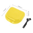 thumbnail image 4 of Unique Bargains 1 Set Braces Box with Brush Mini Braces Storage Box Yellow, 4 of 5