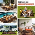 thumbnail image 3 of Cowboy Western Outdoor Rug 4x6 Ft, Non Slip Washable Area Rug, Cowboy Hats Boots Retro Rose Brown Wooden Patio Rugs Carpet Runner, Large Floor Mat for Indoor/Outdoor Deck Porch Camping, 3 of 8
