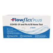 Flowflex Plus COVID-19 & Flu A/B 3-in-1 Rapid Antigen Self Test, 5 Count
