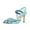 Blue, variant on XYD Women Chic Sequins Shoes Ankle Strappy Pointed Toe Sparkle Slingback High Heel Pumps Party Bridal Shoes Size 7 Green