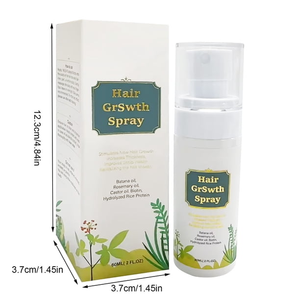 Suero en spray de aceite natural con biotina y cafeína para el cuidado del cuero cabelludo para mujeres y hombres (60 ml) The Essence