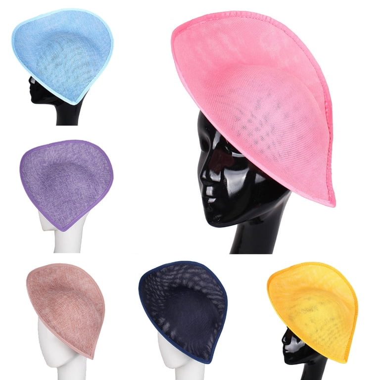 3134 Teardrop Saucer Hat Base Diy Fascinator WINDLAND Fascinator Base DIY Saucer Sinamay Hat Base  main image 3
