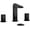 Black, variant on Riobel Pb08 Parabola 1.2 GPM Widespread Bathroom Faucet - Chrome