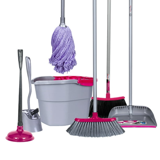 Kit Mop Escoba Cubeta Y Accesorios Limpieza De Casa Reynera 6-0-5000 Reynera 6-0-5000