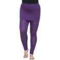 thumbnail image 1 of (Violet, 2TG) - White Mark Leggings pour Femmes avec Jupe, 1 of 4