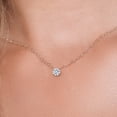 thumbnail image 3 of Gem Stone King 1.00 Ct IGI Certified White Lab Grown Diamond Pendant Necklace for Women in 14K Yellow Gold | D-E Color | VS1-VS2 Clarity | Round Cut | With 18 inch Heart Gold Chain, 3 of 6