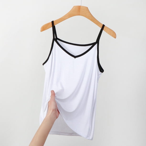 Puntoco Camisetas sin mangas ajustadas para mujer, camisetas sin mangas de talla grande para mujer, blusas camisolas informales elegantes con cuello en V para verano, camisas básicas