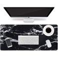thumbnail image 1 of Desk Pad, Office Desk Mat 31.5" ×15.7" Extended Large Gaming Durable Computer Water Resistant Writing Pads with Non-Slip Rubber Base for Home Office (White&Gold Marble), 1 of 7
