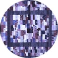 thumbnail image 1 of Ahgly Company Indoor Round Abstract Blue Contemporary Area Rugs, 7' Round, 1 of 4