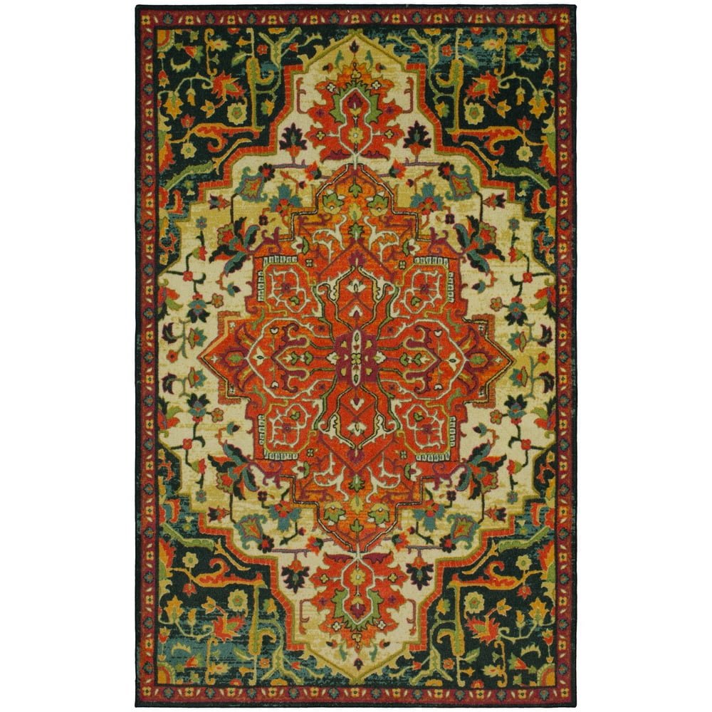 Mohawk Home Prismatic Emiko Sunset Traditional Floral Heriz Precision Printed Area Rug, 8'x10