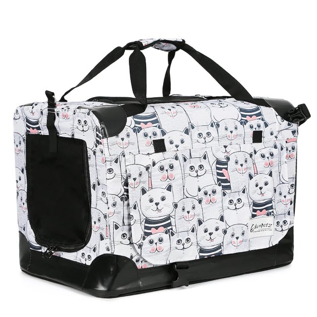 Pet Dog Car Carrier Seat Bag Foldable Waterproof Puppy Cage Mesh Shoulder Portable Bags Carrying Cat Basket ShopWise Round