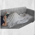 thumbnail image 6 of Retro Soft Flannel Fleece Throw Blanket, Vintage Style Floral Ornaments Flowers with Leaves Classical Bridal Inspired, Cozy Plush for Indoor and Outdoor Use, 50" x 60", White and Grey, by Ambesonne, 6 of 6