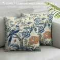 thumbnail image 3 of COMIO Chinoiserie Blue and White Throw Pillow Covers Set of  Birds Flowers Decorative Pillow Case Outdoor Farmhouse Sofa Cushion Cover for Bed Living Room, 3 of 5