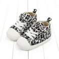 thumbnail image 6 of SYNPOS Infant Newborn Shoes Baby Girl Boy Shoes Babies Sneakers, Soft Sole High Top Leopard Walking Shoes 0-18 Months, 6 of 7