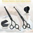 thumbnail image 3 of Dog Grooming Scissors with Round Tips Heavy Duty Titanium Pet Grooming Trimmer Kit Professional Thinning Shears Straight Scissors with Comb for Dogs and Cats (Set of ), 3 of 7